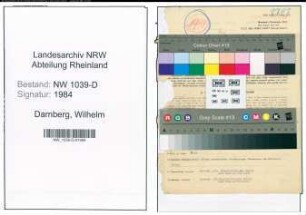 Entnazifizierung Wilhelm Darnberg , geb. 01.12.1897 (Polizeimeister)
