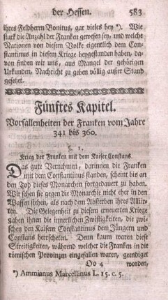 Fünftes Kapitel. Vorfallenheiten der Franken vom Jahre 341 bis 360.