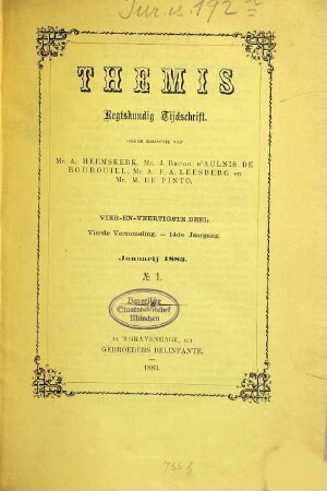 Themis. 44. 1883 = Verzameling 4, Jg. 14