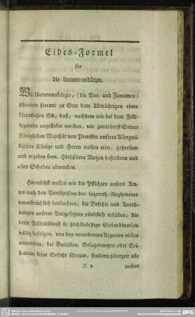 Eides-Formel für die Unterwundärzte
