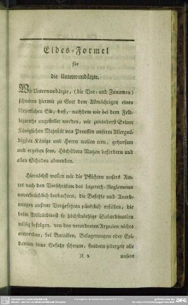 Eides-Formel für die Unterwundärzte