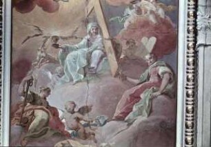Verherrlichung der heiligen Maria Magdalena, umgeben von den drei theologischen Tugenden