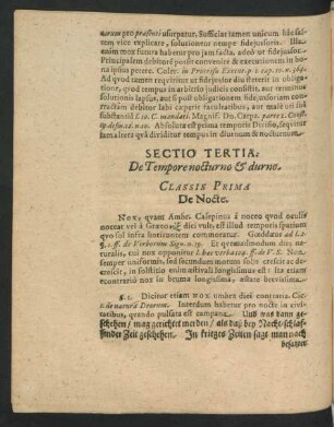 Classis Prima De Nocte.
