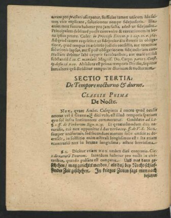 Classis Prima De Nocte.