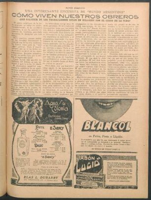 Cómo viven nuestros obreros : Una interesante encuesta de "Mundo Argentino"