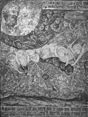Karlštejn / Karlstein (Tschechien), Burg Karlštejn, Marienkapelle, Fresko: Apokalypse (Detail); Meister Theoderich u. Werkstatt
