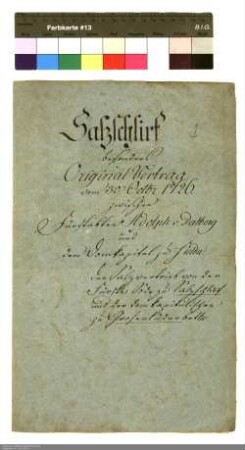 Vergleich zwischen Adolf [von Dalberg], Abt von Fulda, und dem Domkapitel bezüglich des Salzvertriebs