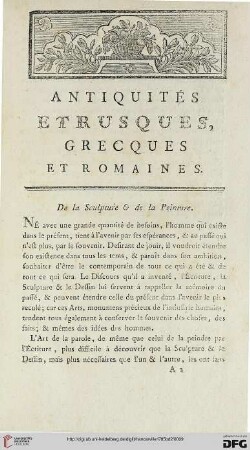 De la sculpture et de la peinture