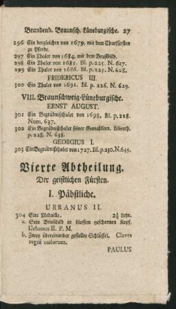 Vierte Abtheilung. Der geistlichen Fürsten