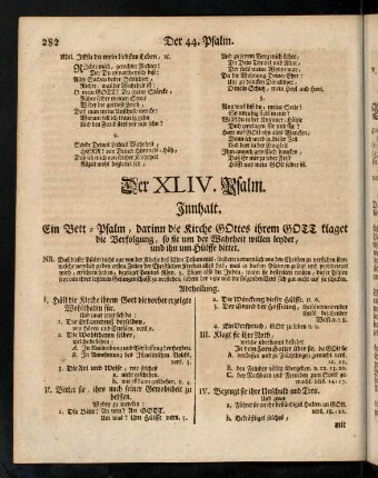 282-293, Der XLIV. Psalm