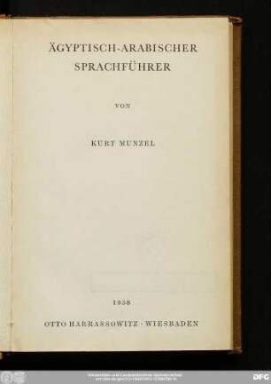 Ägyptisch-arabischer Sprachführer