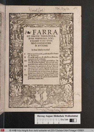 Farrago rerum theologicarum uberrima
