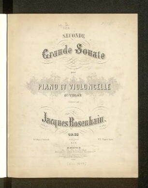 Seconde grande sonate pour piano et violoncelle ou violon : op. 53