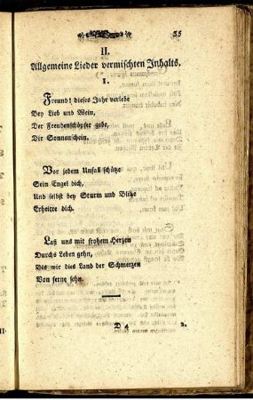 II. Allgemeine Lieder vermischten Inhalts.