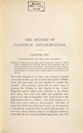 The history of Catholic Emancipation and progress of the Catholic Church in the British Isles (chiefly in England) from 1771 to 1820 : In two volumes, 2