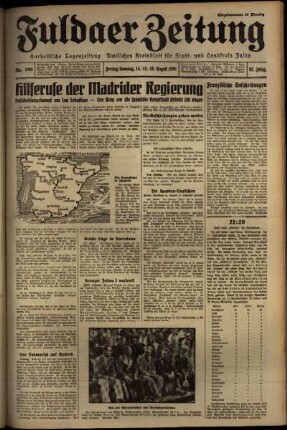 Erste Ausgabe vom Freitag, den 14. August 1936.