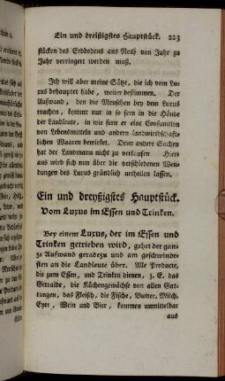 Ein und dreyßigstes Hauptstück - Vierzigstes Hauptstück