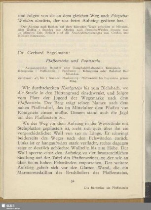 Pfaffenstein und Papststein