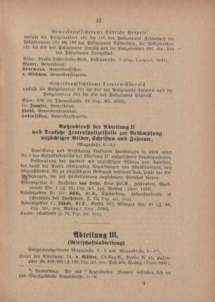 Abteilung III (Wirtschaftsabteilung)