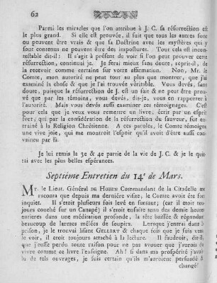 Septiéme Entretien du 14e de Mars.