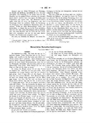 Monatliche Naturbeobachtungen