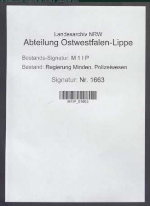 Polizeiverordnungen des Kreises Lübbecke