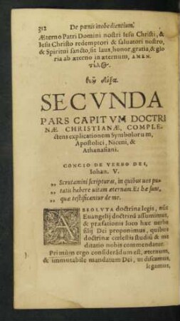 Concio De Verbo Dei ...