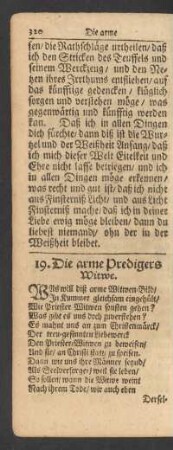 19. Die arme Predigers Witwe