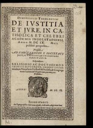Disputatio theologica de iustitia et iure