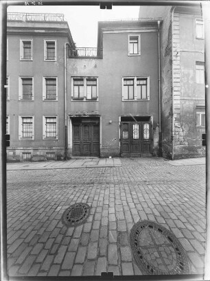 Pirna-Altstadt, Schmiedestraße 55. Wohnhaus (18. Jh.). Straßenfront (Teilansicht)