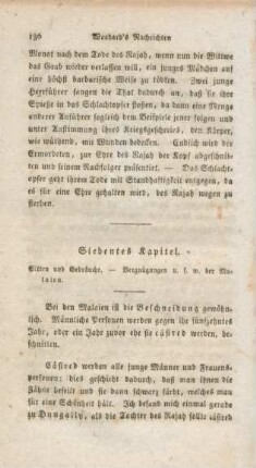 Siebentes Kapitel. Sitten und Gebräuche. - Vergnügungen u. s. w. der Malaien