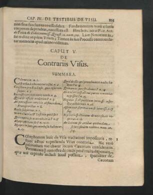 Caput V. De Contrariis Visus.