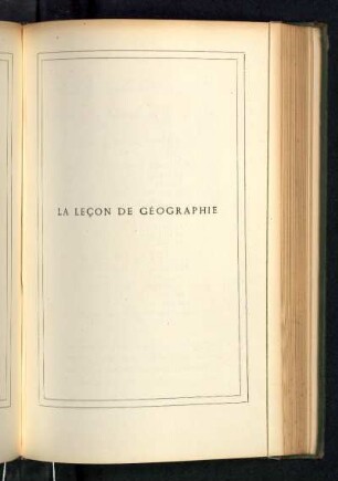 La lec̜on de Géographie