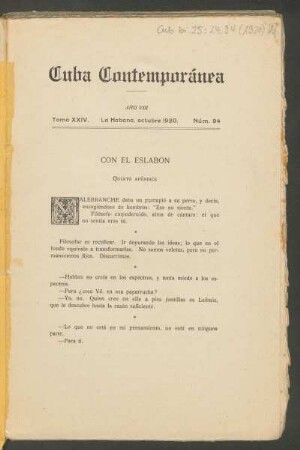 Con el eslabón : (Quinto apéndice)