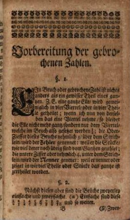 Die dem gemeinen Wesen höchstnöthige Species in gebrochenen Zahlen ...