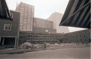 Köln: Neues Theater im Rohbau, Frontalansicht von Westen