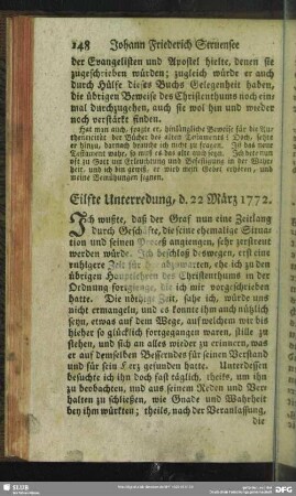 Eilfte Unterredung, d. 22 März 1772