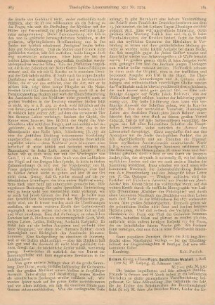 284-285 [Rezension] Grimm, Georg, Buddhistische Weisheit. 3. Aufl