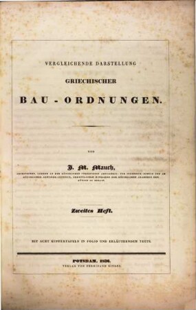 Vergleichende Darstellung griechischer Bau-Ordnungen, 2