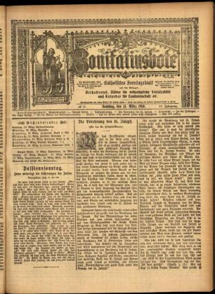 Erste Ausgabe vom Sonntag, den 13. März 1910.