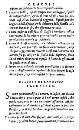 Oracoli Di Lodovico Tridapalo.