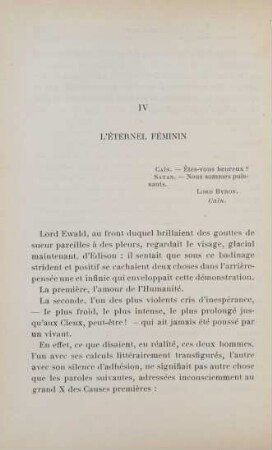 IV. L'éternel Féminin