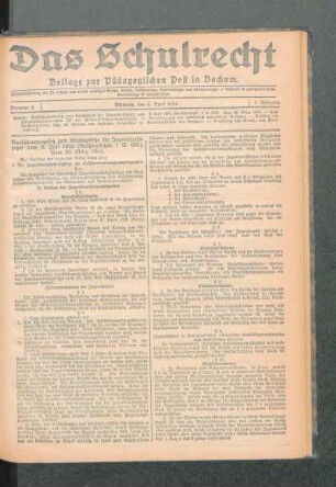 Ausführungsgesetz zum Reichsgesetze für Jugendwohlfahrt vom 9. Juli 1922 (Reichsgesetzbl. I. S. 633) : vom 29. März 1924
