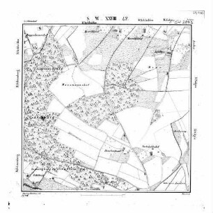 Kartenblatt SW XXVIII 42 Stand 1837