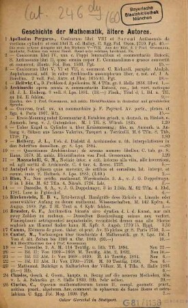 Oskar Gerschel, Buch-Antiquariat, Antiquariats-Katalog : (Bücher-Cataloge), 60