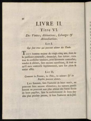 86-100, Titre VI. - Titre VII.