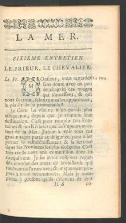 Sixieme entretien.