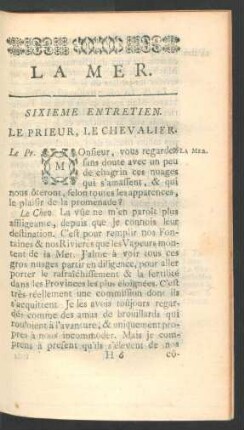Sixieme entretien.