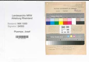 Entnazifizierung Josef Pluempe, geb. 26.12.1919 (Verm.Techniker)