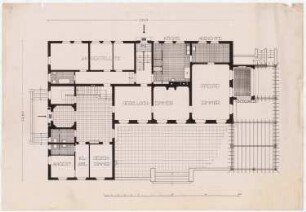 Neubau eines Wohnhauses für Staatsrat Gründgens im Bellevuepark, Berlin: Grundriss Erdgeschoß